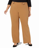 INC International Concepts Women Plus Grommet Detail Wide Leg Pants Camel