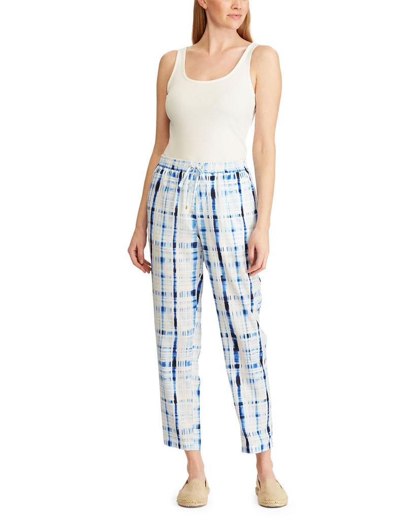 LAUREN Ralph Lauren Women Tie Dye Plaid Pants