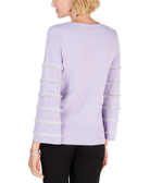 Alfani Women Tiered Fringe Pullover