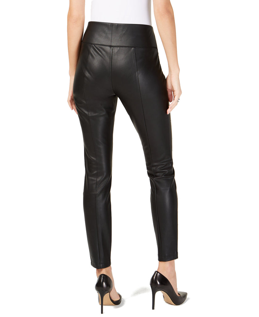 INC International Concepts Women Studded Faux Leather Skinny Pants