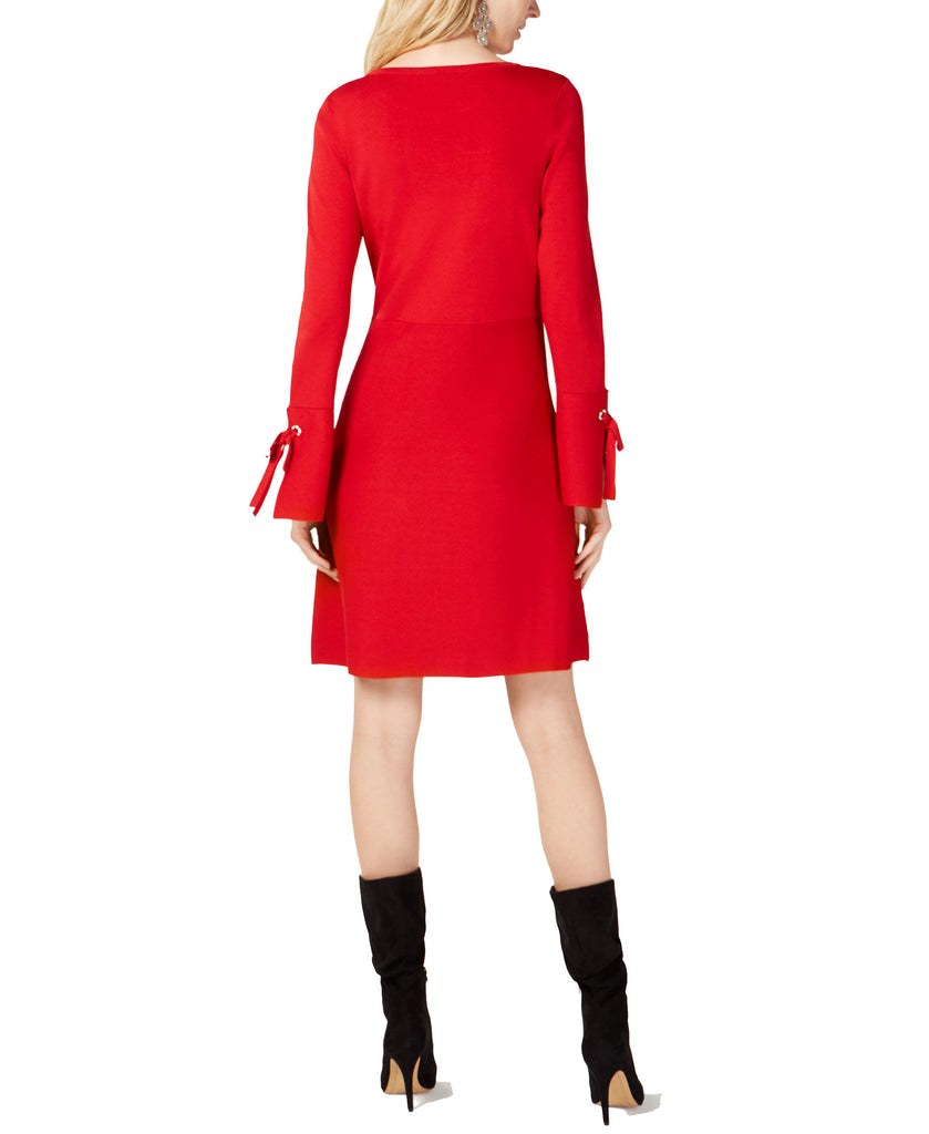 INC International Concepts Women Grommet Bell Sleeve Sweater Dress