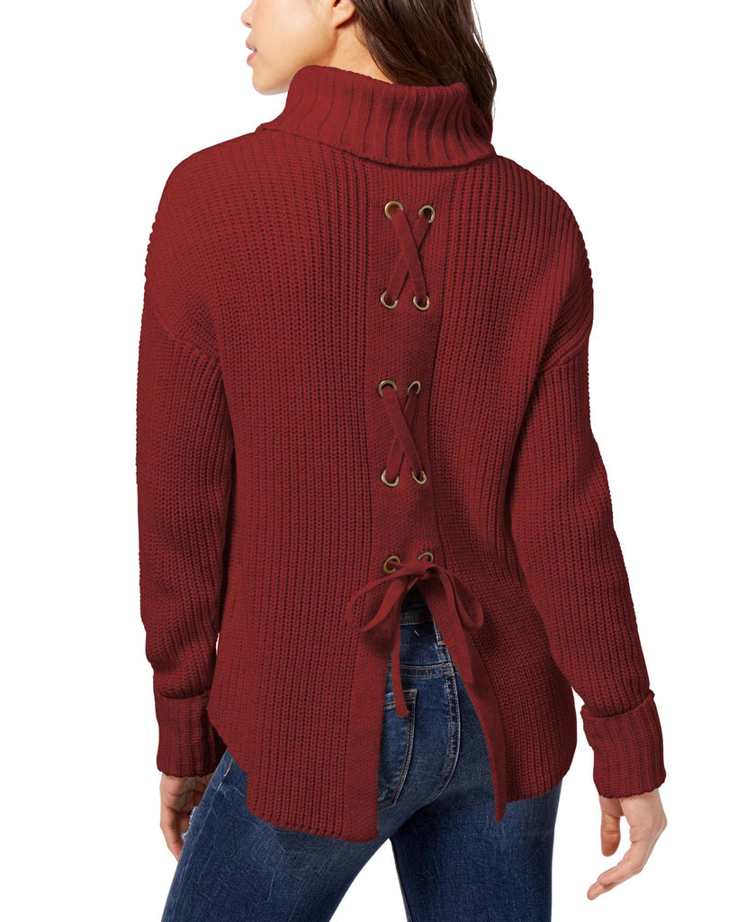 American Rag Lace Up Turtleneck Sweater