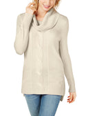 INC International Concepts Women Cable Tunic Buttercream