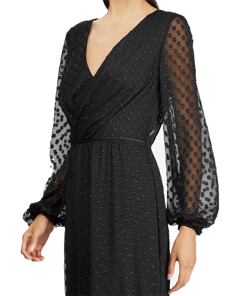 Lauren Ralph Lauren Women Jacquard Knit Surplice Dress