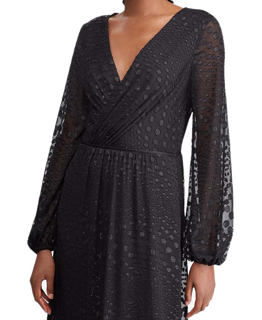 Lauren Ralph Lauren Women Jacquard Knit Surplice Dress