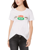 Love Tribe Women Central Perk Graphic T Shirt White