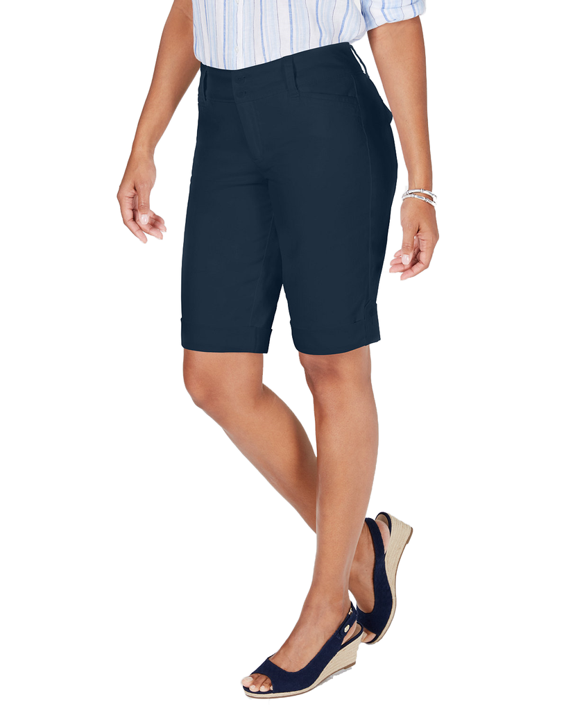 Charter Club Petite Tummy Control Bermuda Shorts Intrepid Blue