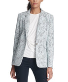 DKNY Women Bonded Lace One Button Jacket