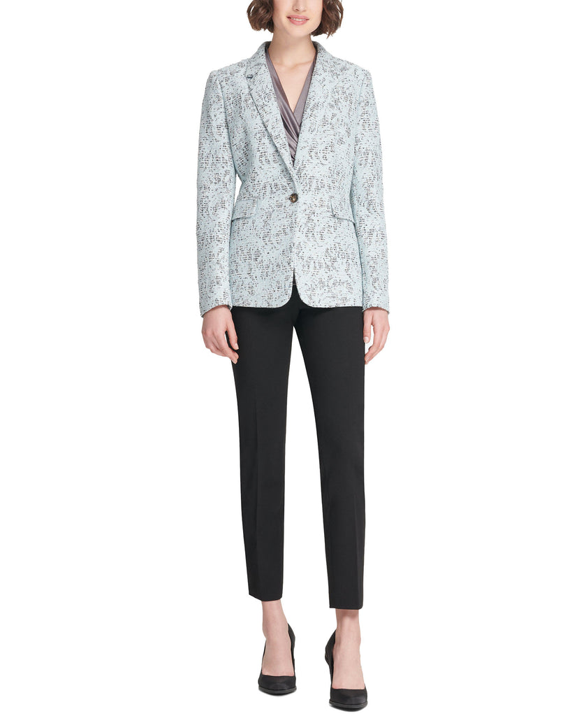 DKNY Women Bonded Lace One Button Jacket