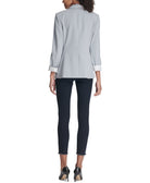 DKNY Women One Button Jacket With Striped Cuffs
