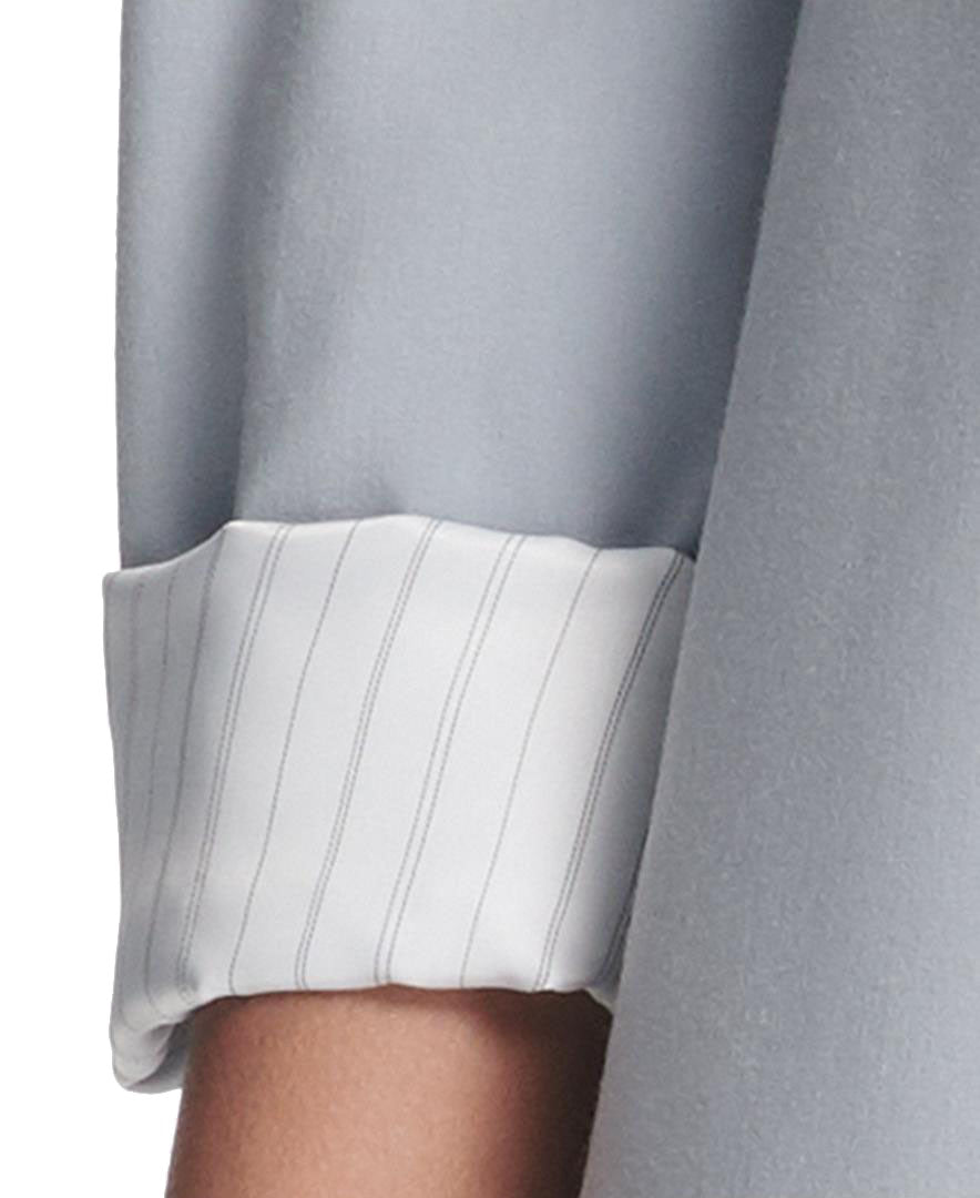 DKNY Women One Button Jacket With Striped Cuffs
