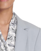 DKNY Women One Button Jacket With Striped Cuffs