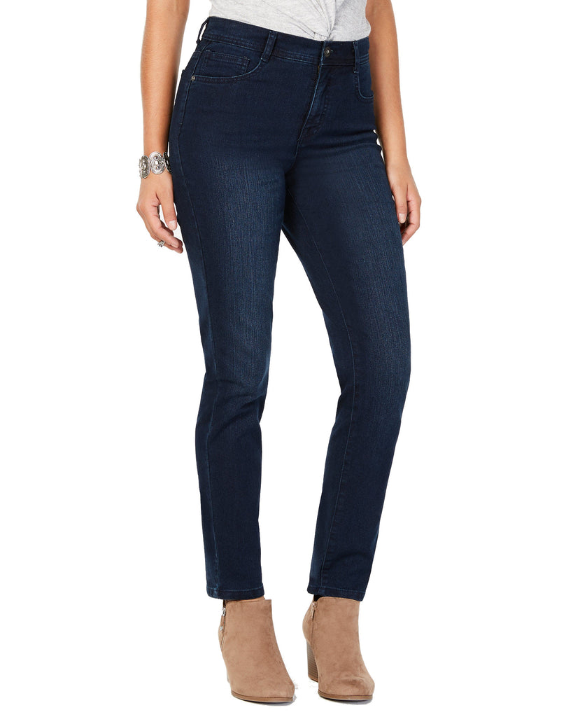 Style & Co Women Mid Rise Slim Leg Jeans Code Wash