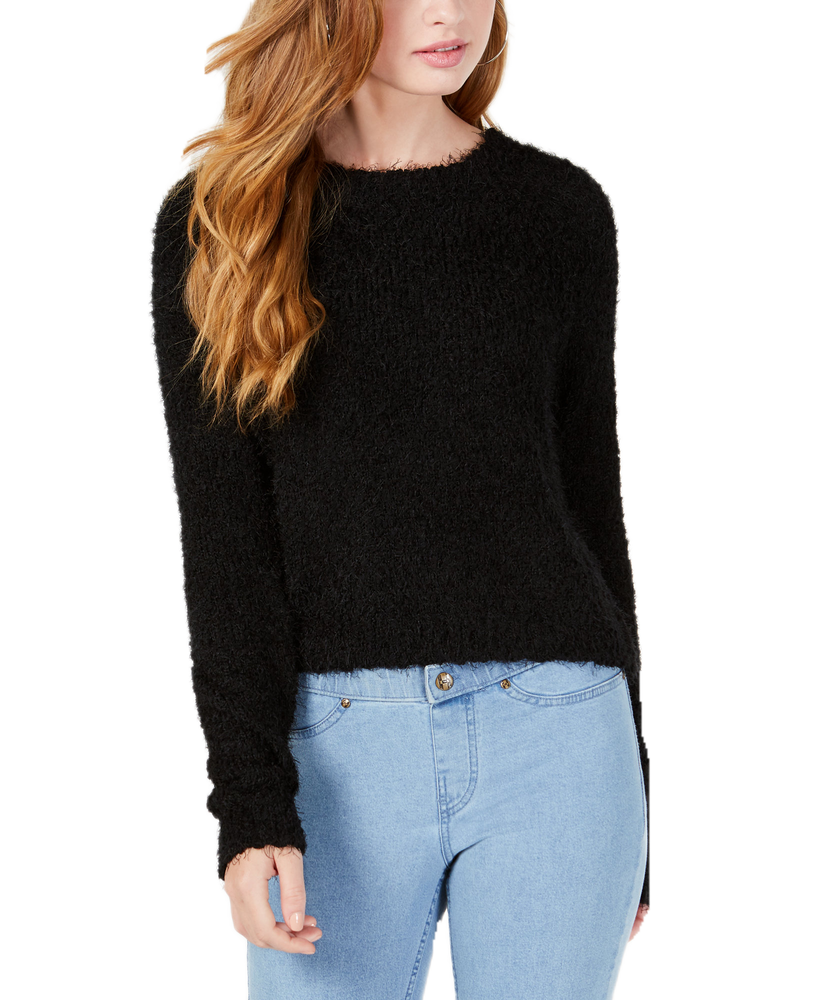 Freshman Fuzzy Pullover Sweater Mineral Black