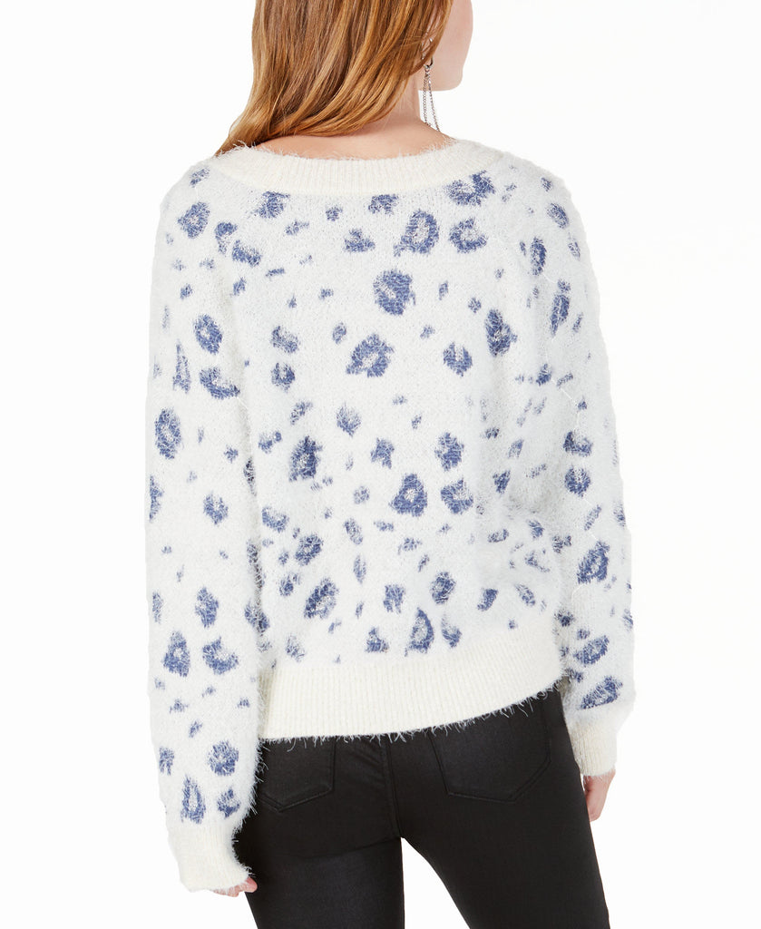 Freshman Printed Fuzzy Pullover Sweater