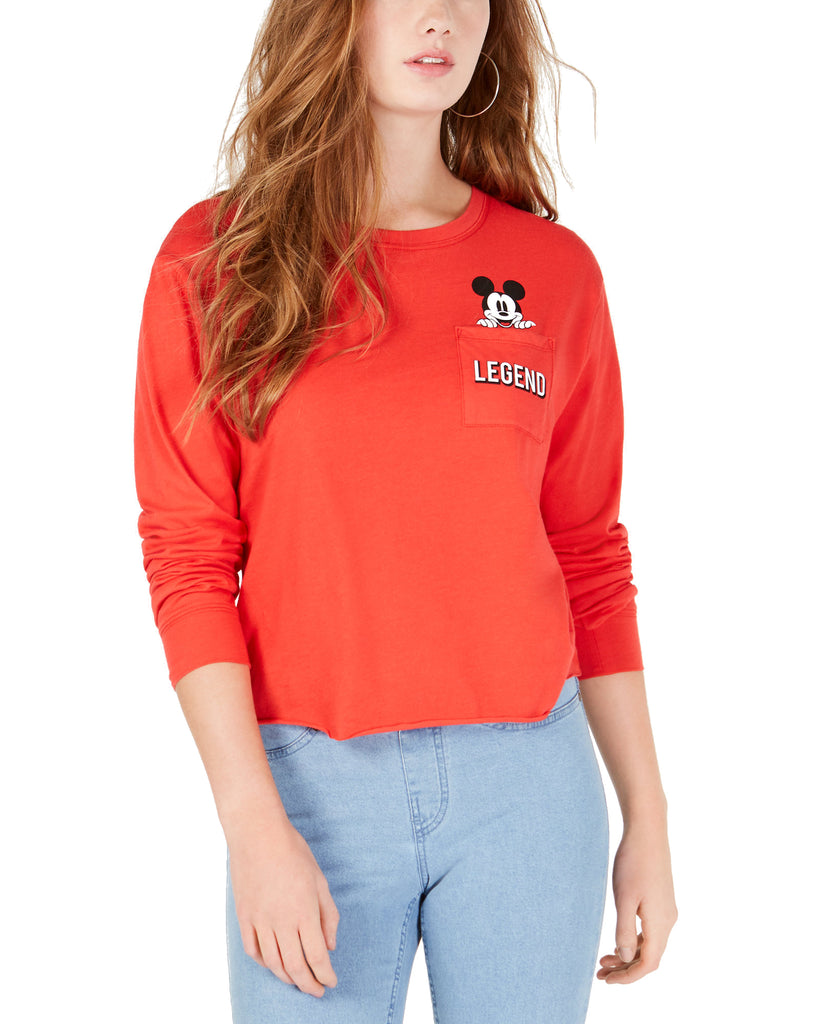 Love Tribe Disney Mickey Mouse Pocket T Shirt Red