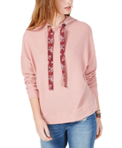 Ultra Flirt Waffle Knit Hoodie Rose Tan
