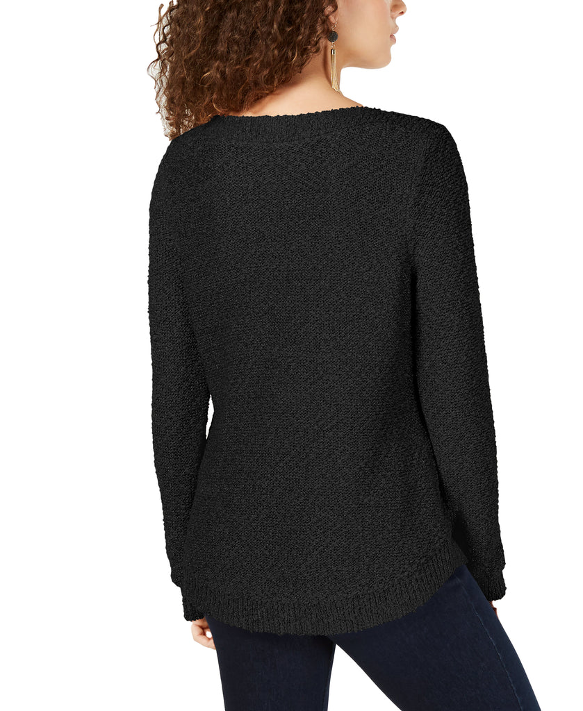 INC International Concepts Women Textured Knit Shimmer Sweater