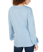 INC International Concepts Women Cutout Neck Graphic Sweatshirt