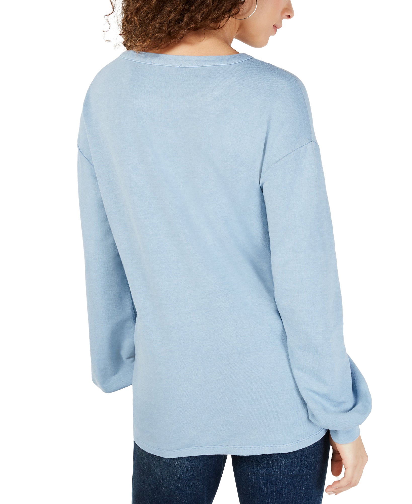 INC International Concepts Women Cutout Neck Graphic Sweatshirt