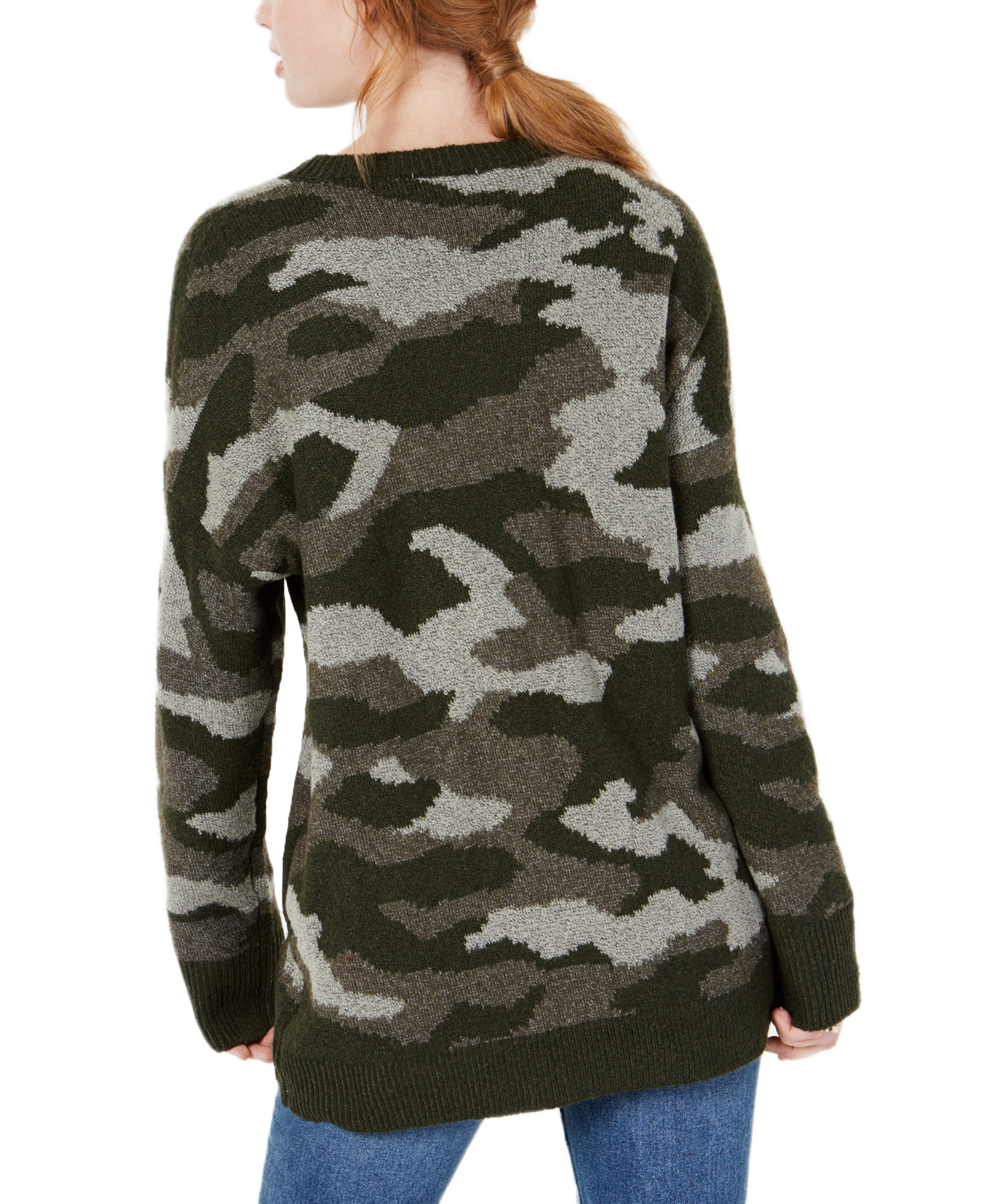 Ultra Flirt Camo Pullover Sweater