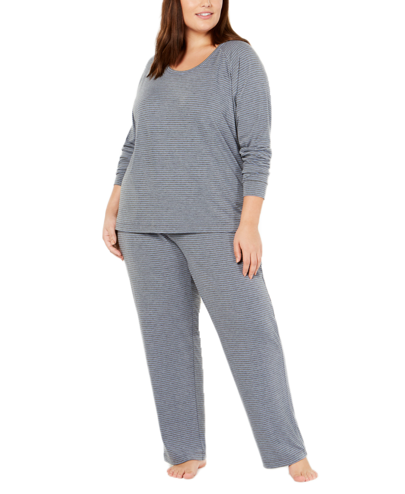 Charter Club Women Plus Printed Pajama Set Lakeview
