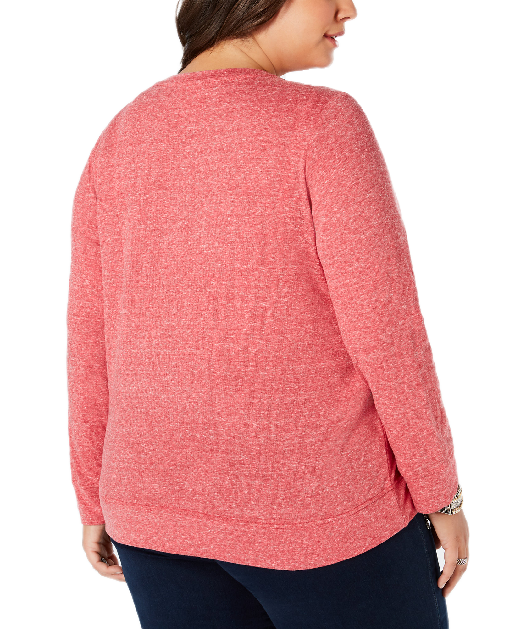 Style & Co Women Plus Reindeer Sweatshirt