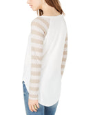 American Rag Crochet Sleeve Henley Top