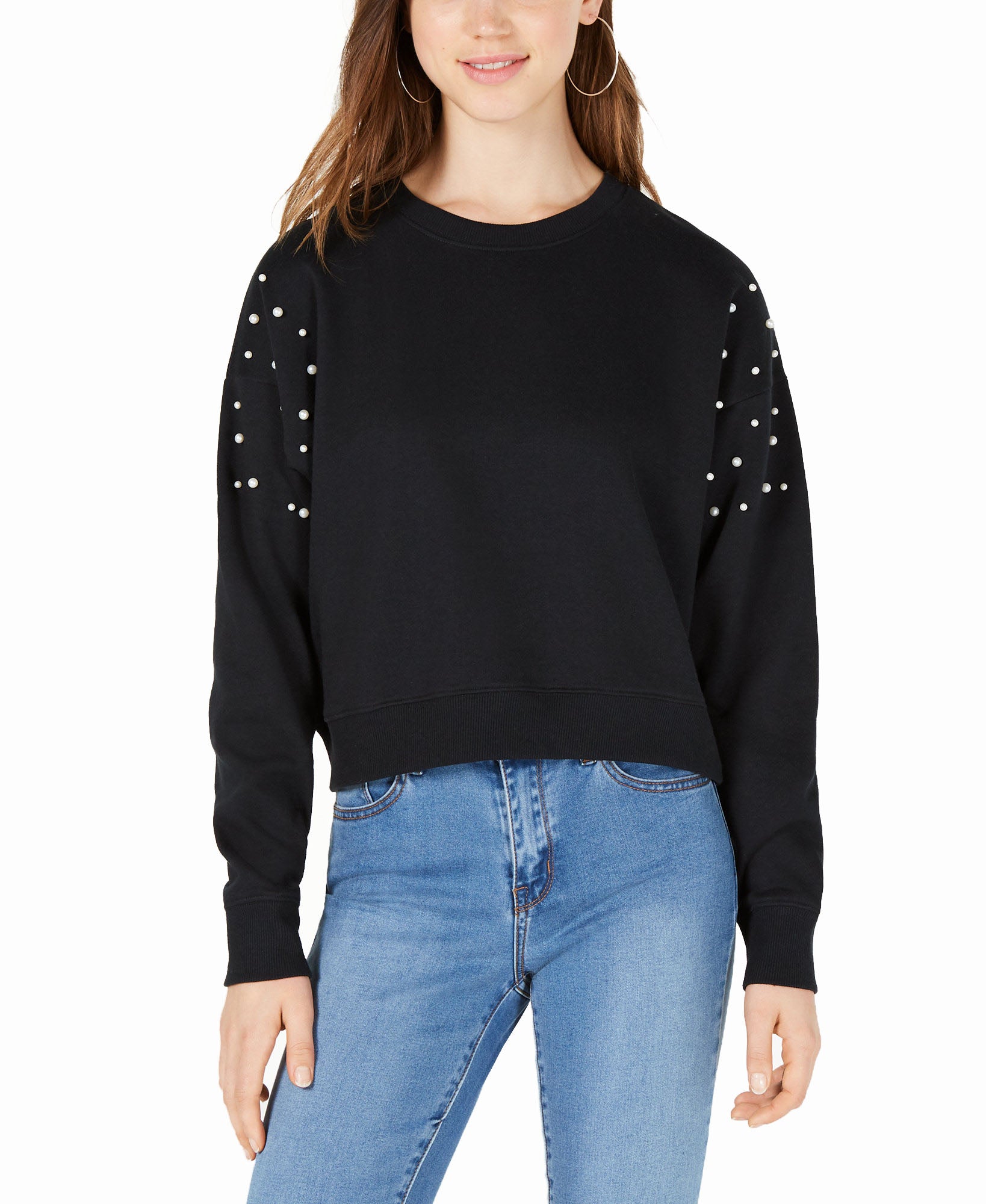 Freshman Imitation Pearl Sweatshirt Anthracite