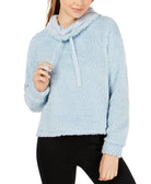 Hippie Rose Funnel Neck Fleece Top Celestial Blue