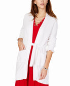 Michael Kors Women Ruffle Sleeve Cardigan White