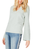 INC International Concepts Women Textured Bell Sleeve Sweater Antique Sage