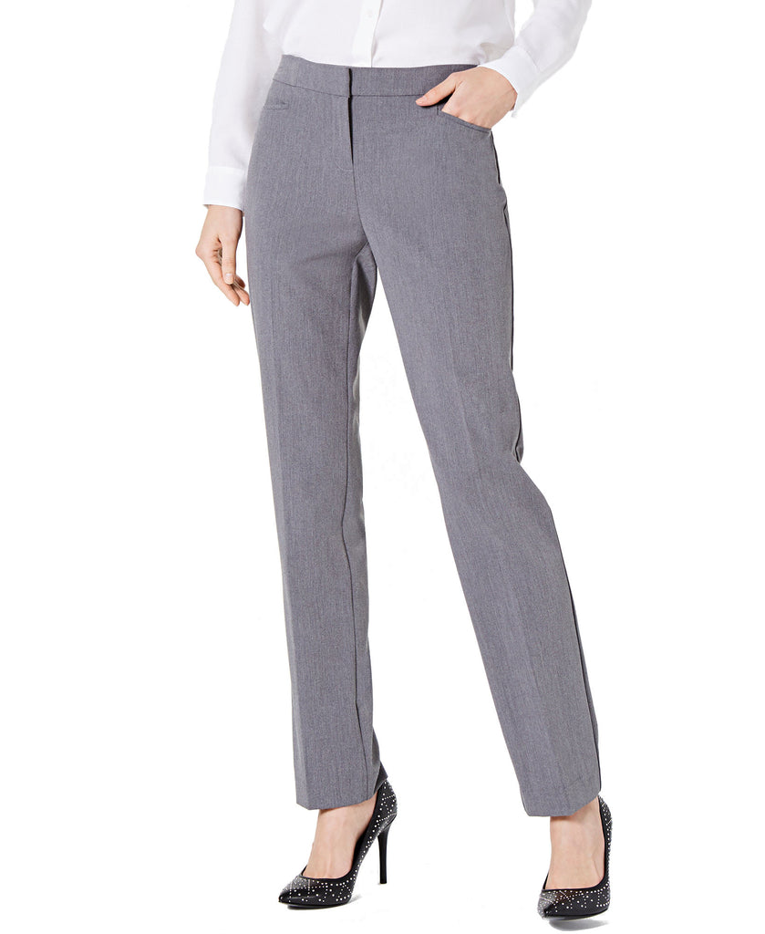 Alfani Women Essential Straight Leg Pants Pepper Grey