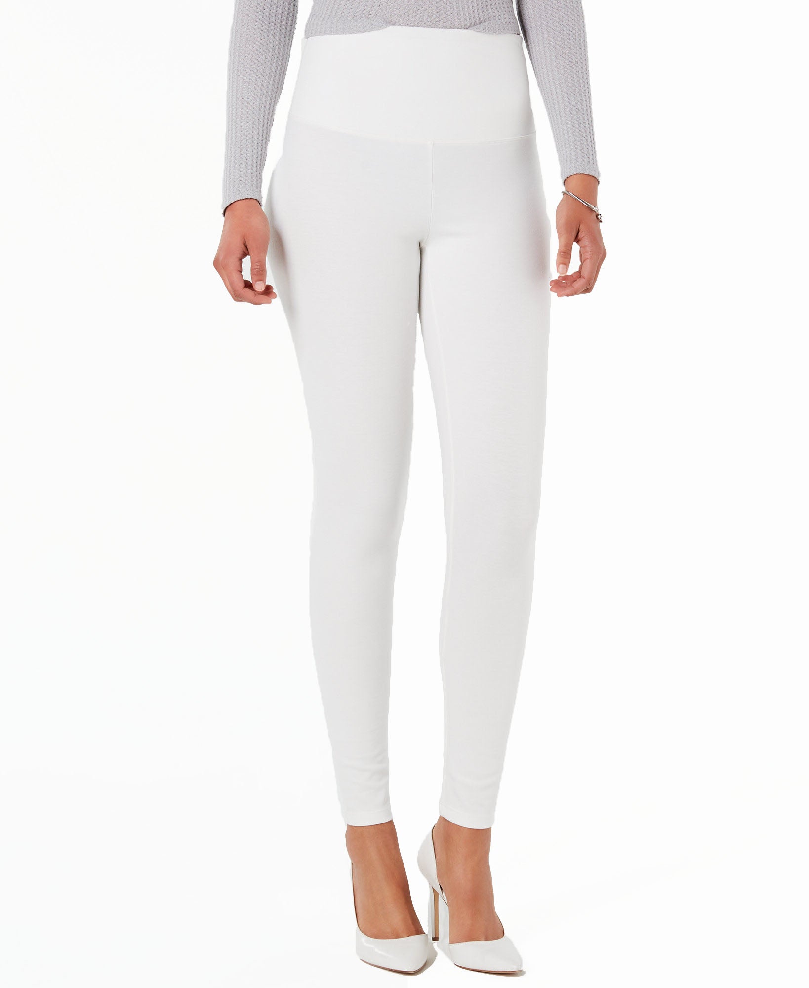 INC International Concepts Women Fashion Shaping Leggings White