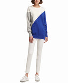 DKNY Women Cotton Colorblock Sweater