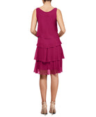 SL Fashions Women Tiered Chiffon Dress