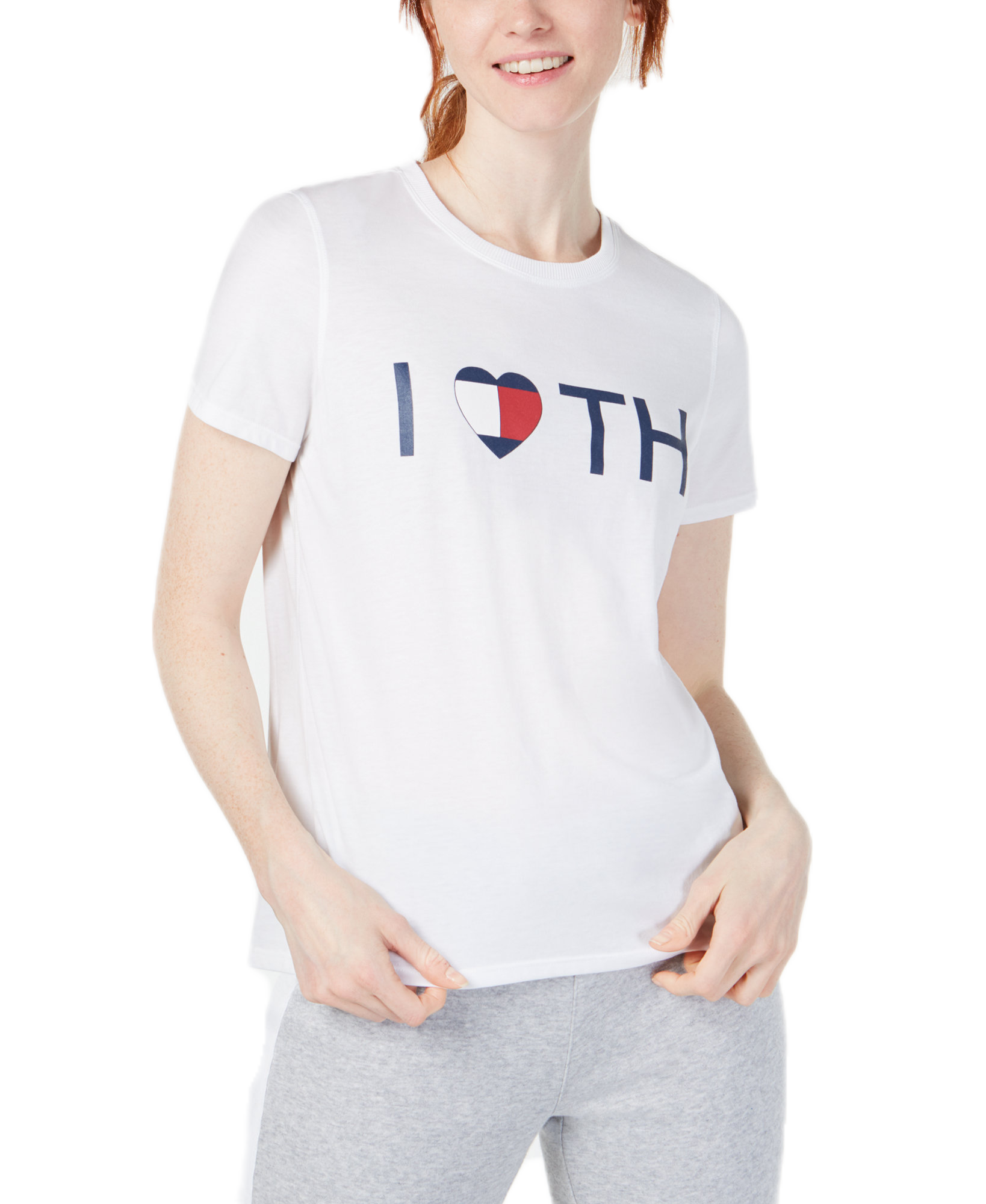 Tommy Hilfiger Women Graphic Print T Shirt White