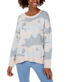 Ultra Flirt Camo Pullover Sweater Gardenia Combo