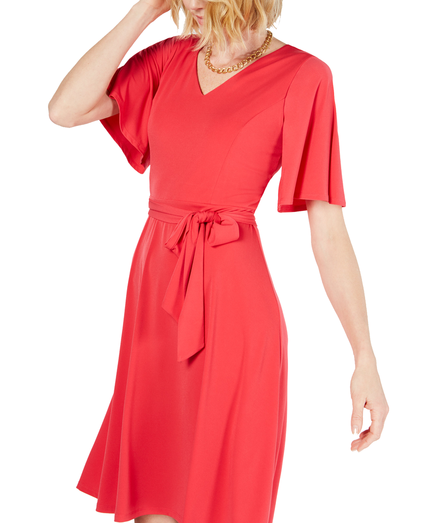 Charter Club Petite Belted A Line Dress