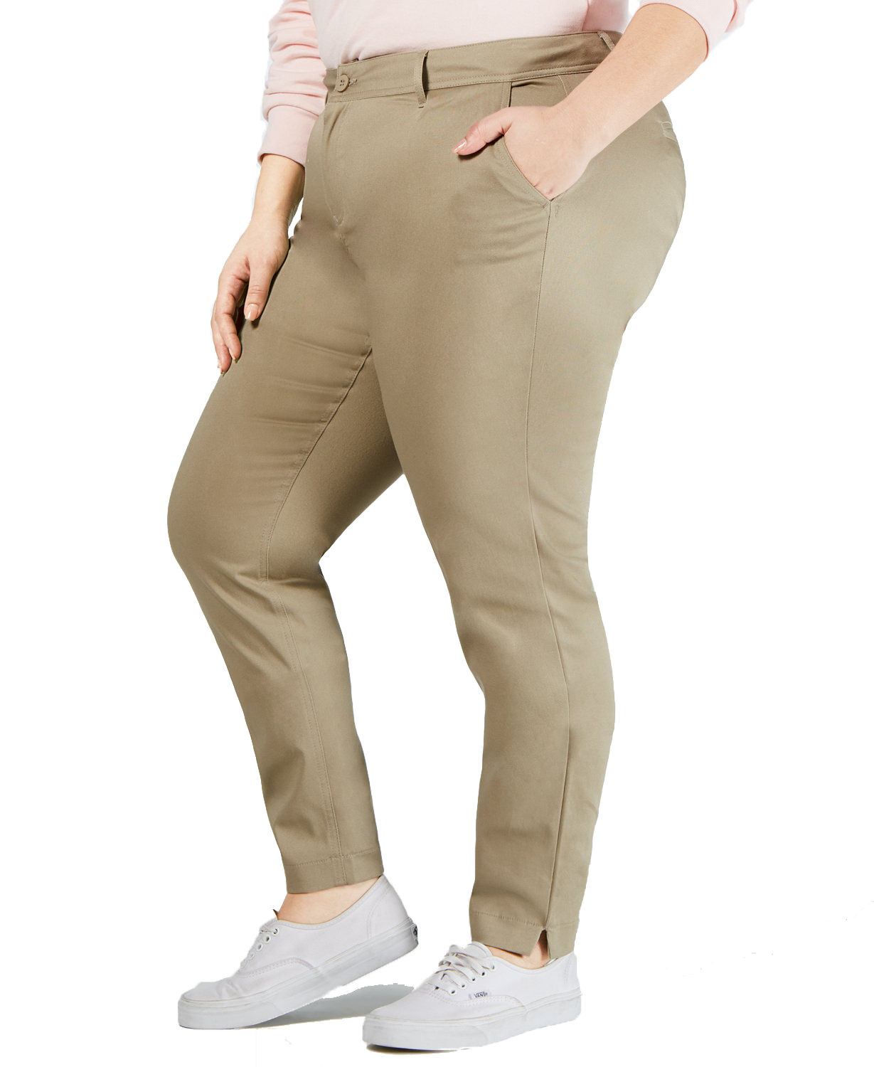 Dickies Women Plus Trendy Skinny Ankle Pants