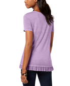 Style & Co Women Ruffled Hem Top