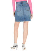 INC International Concepts Women Raw Hem Jean Skirt