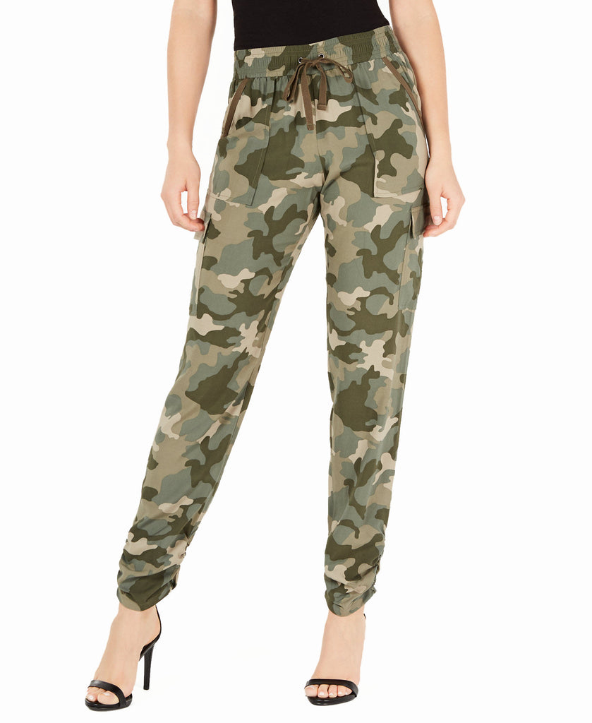 Hippie Rose Women Cargo Jogger Pants Camo Print