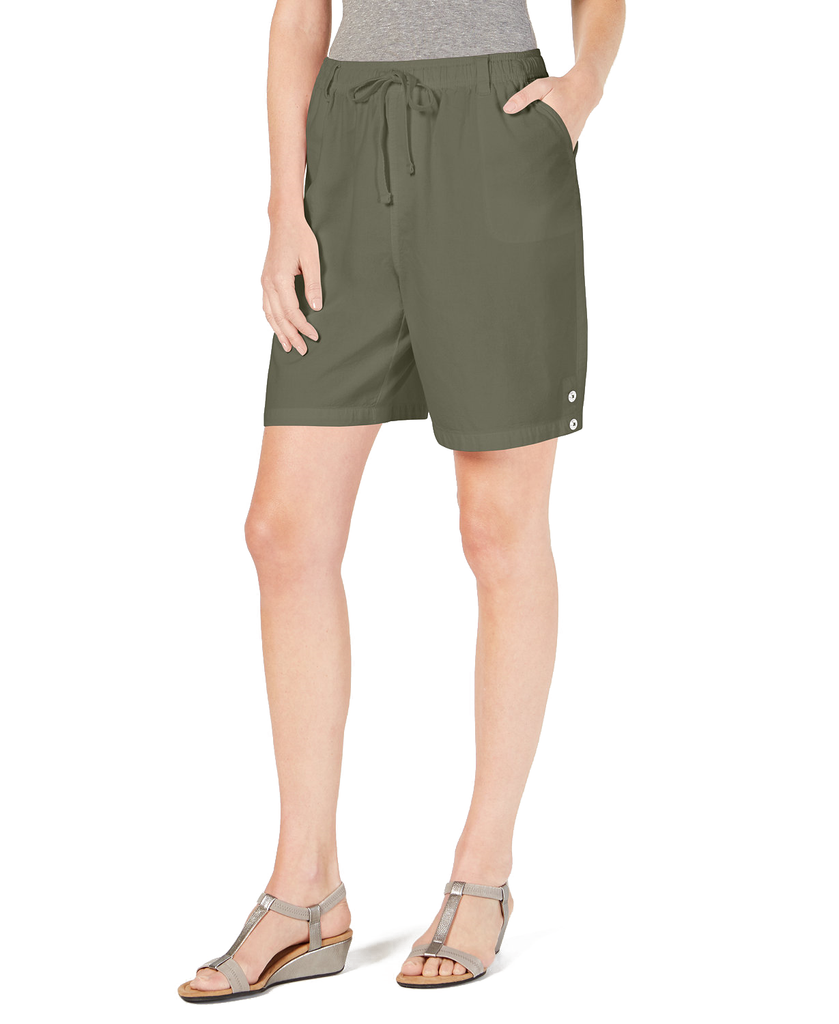 Karen Scott Women Cotton Drawstring Shorts