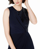 Jessica Howard Women Sleeveless Sequin Top Sheath Dress