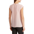Lauren Ralph Lauren Women Ruffled Georgette Cap Sleeve Top