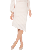 Alfani Petite Novelty Pointed Hem Midi Skirt Silver Peony