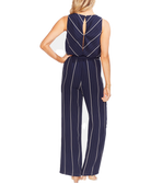 Vince Camuto Women Belted Striped Wide Leg Jumpsuit