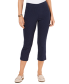 Charter Club Women Pull On Tummy Control Capris Intrepid Blue