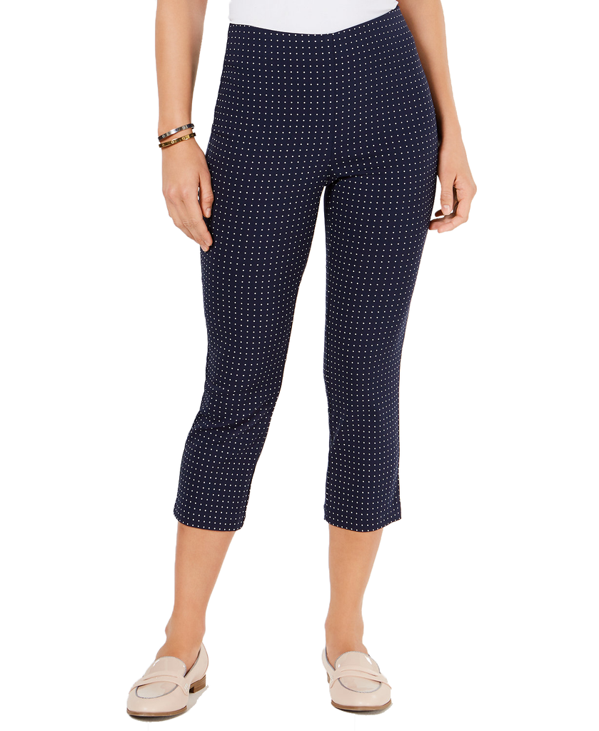 Charter Club Women Pull On Tummy Control Capris Intrepid Blue